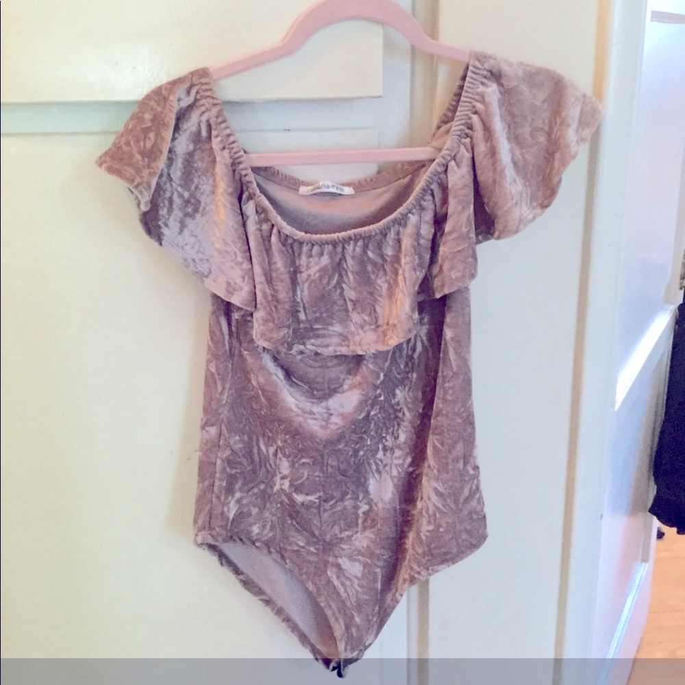Women's Rose Velvet Leotard